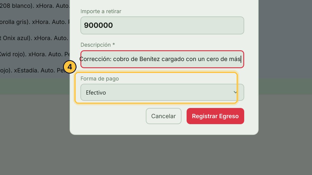 Con la misma forma de pago del cobro: efectivo.