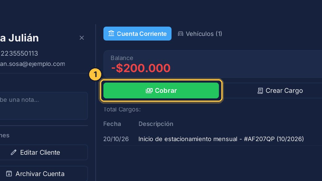 Haz clic en Cobrar, el botón verde.