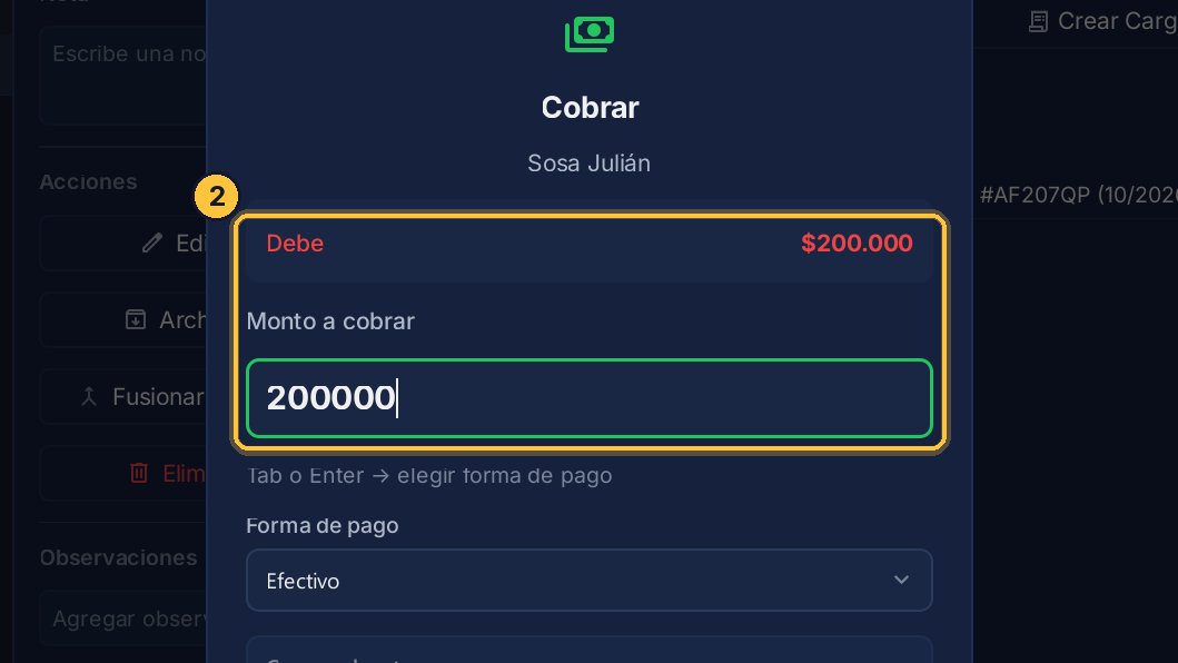 Arriba, lo que debe, y el monto ya viene con toda la deuda. Si paga solo una parte, lo cambias.