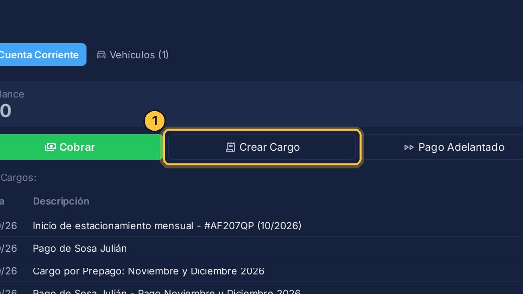 Haz clic en Crear Cargo.