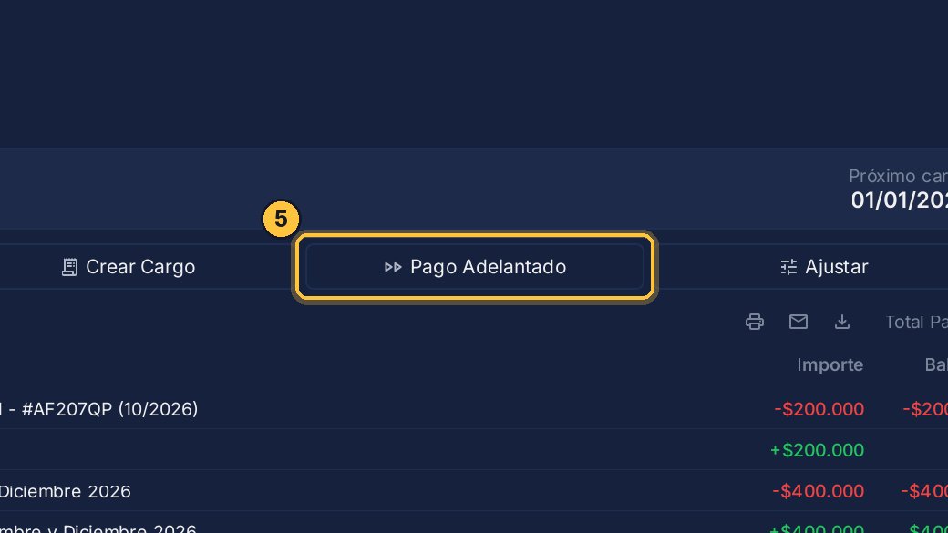 Y mientras deba algo, no puede pagar meses por adelantado: primero se cobra la deuda.