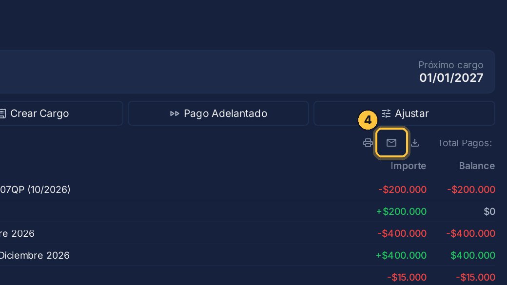 Y con el sobre se lo mandas por email, a la dirección de su ficha.