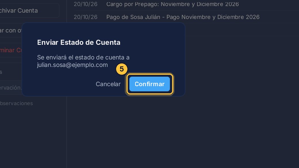 Confirma, y el aviso te dice a qué dirección salió.