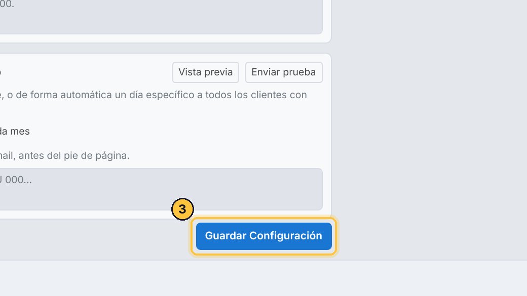 Haz clic en Guardar Configuración.