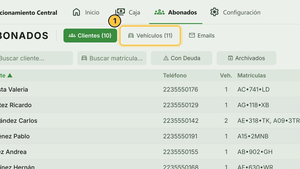 Abre la pestaña Vehículos.