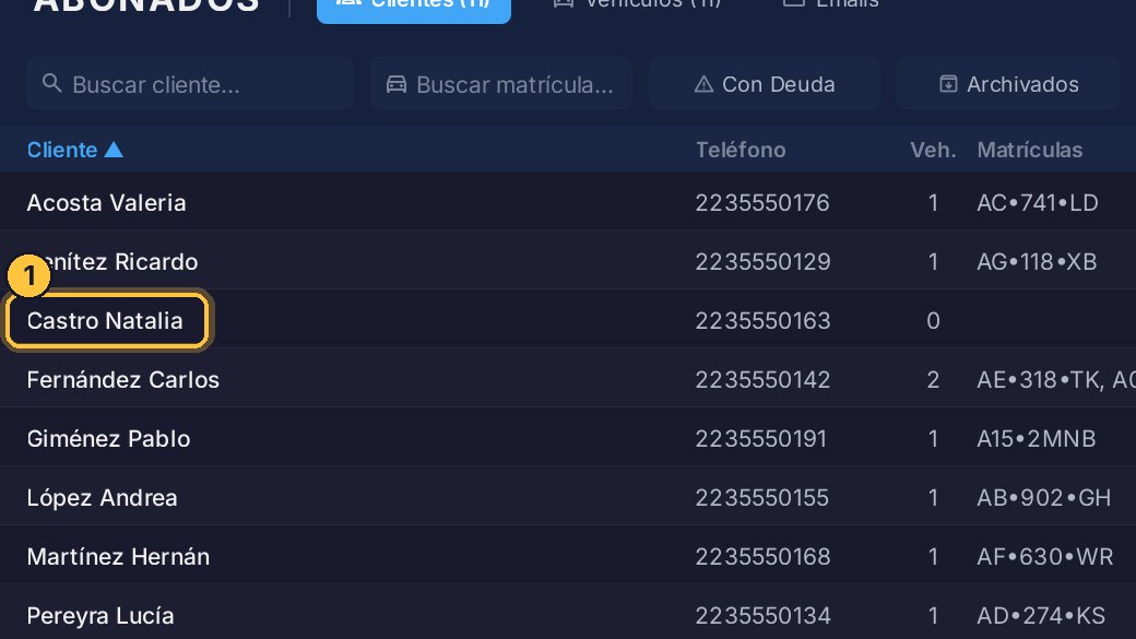Abre su ficha, y la pestaña Vehículos.
