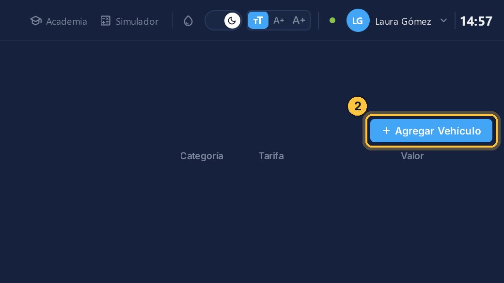 Haz clic en Agregar Vehículo.