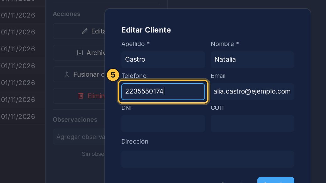 Cambia lo que haga falta: por ejemplo, su número de teléfono.