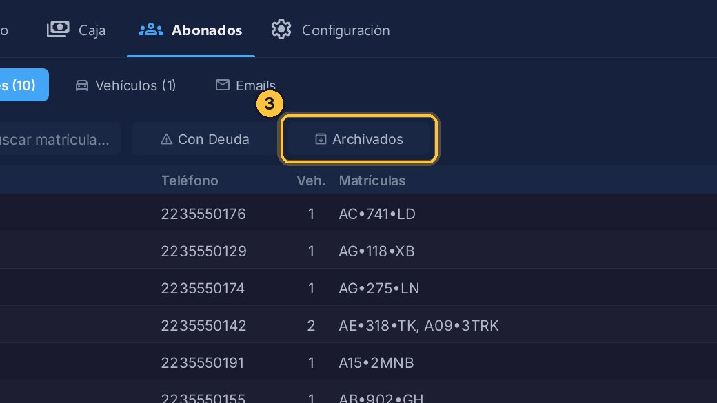 Florencia ya no está en la lista. Para verla, haz clic en Archivados, y abre su ficha.