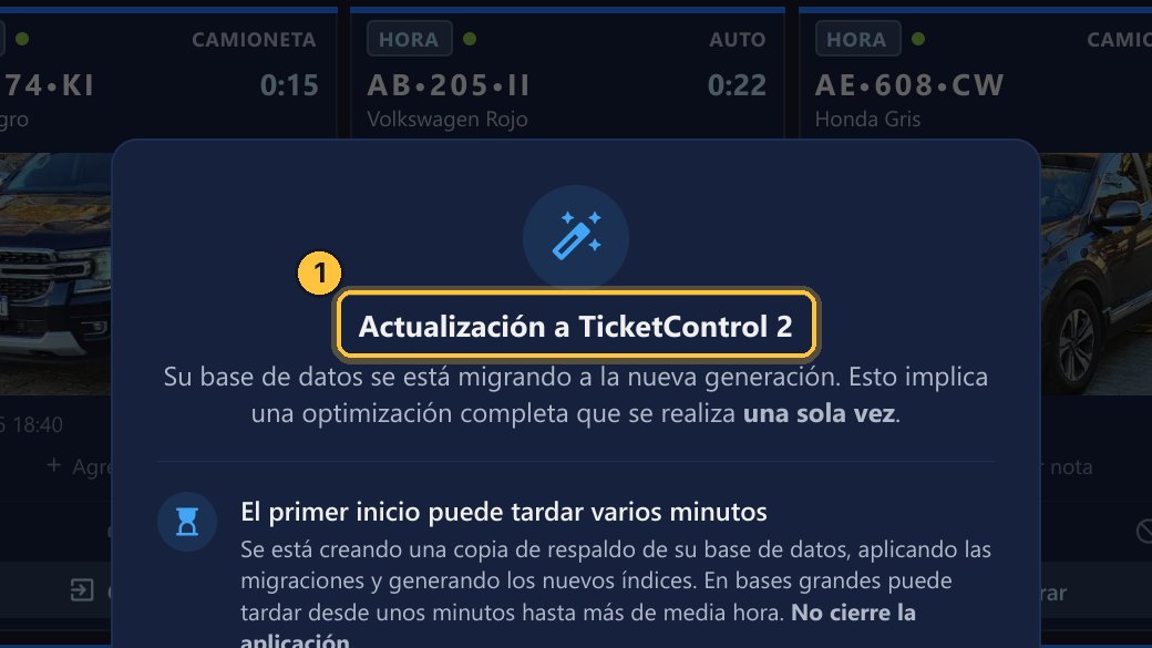 Esta ventana aparece una sola vez: tu base de datos se está pasando a la nueva generación.