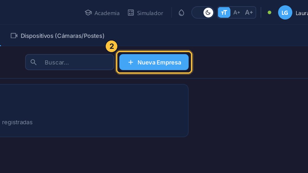 Haz clic en Nueva Empresa.