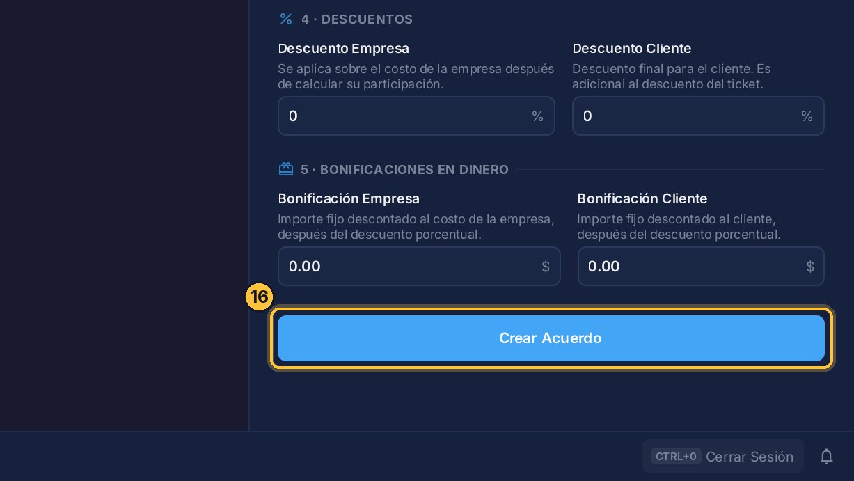 Crea el acuerdo.