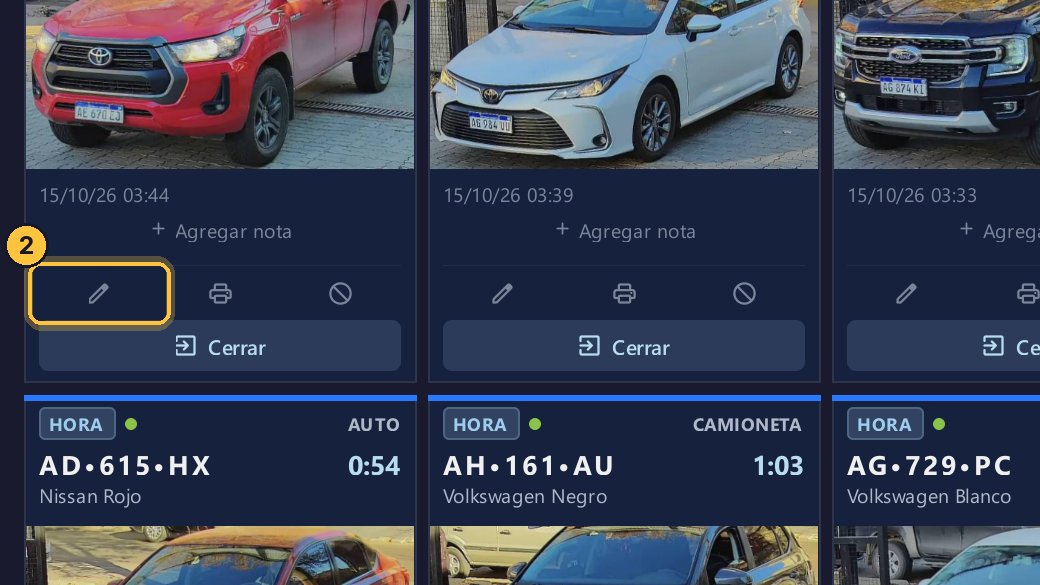 Haz clic en el lápiz de su ticket: aquí, el primero.