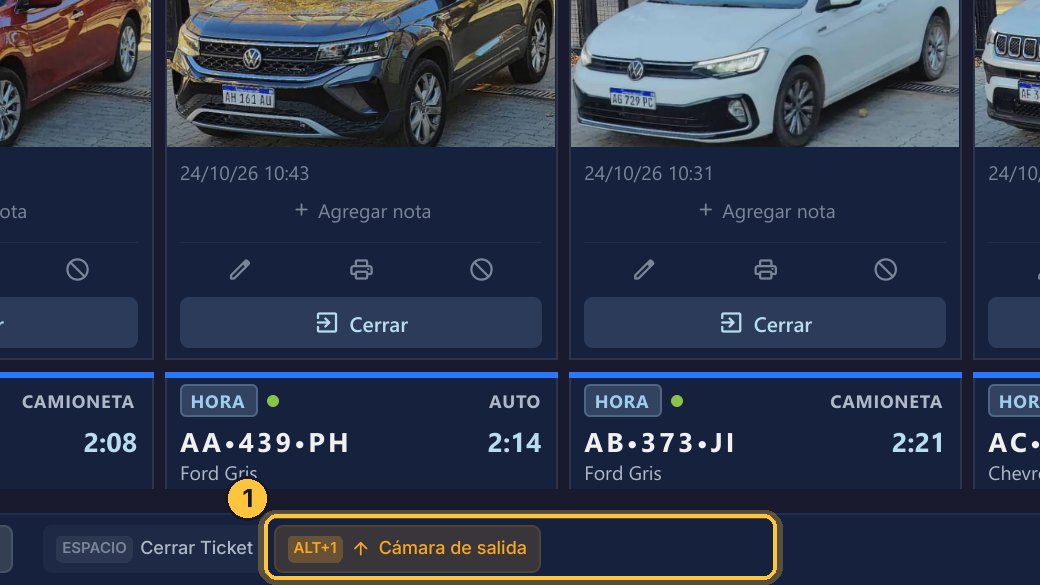 Abajo, junto a los atajos, está el botón de la barrera, con su nombre y su atajo.