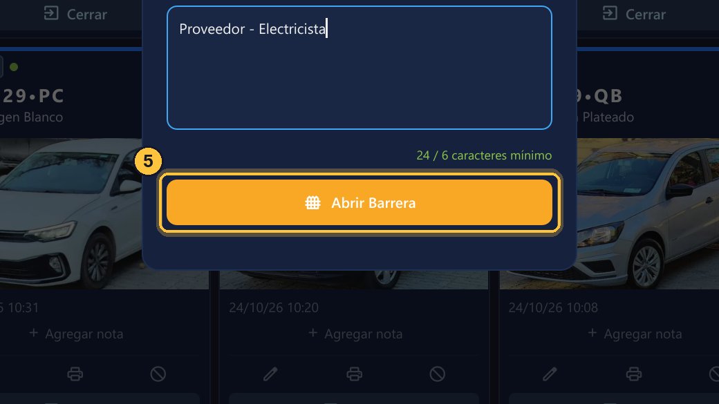 Y haz clic en Abrir Barrera.