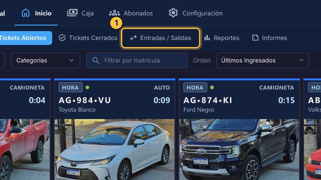 Abre Entradas y Salidas.