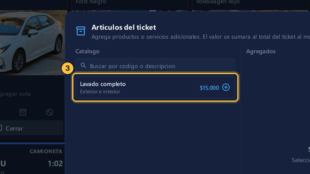 Elige el lavado del catálogo.