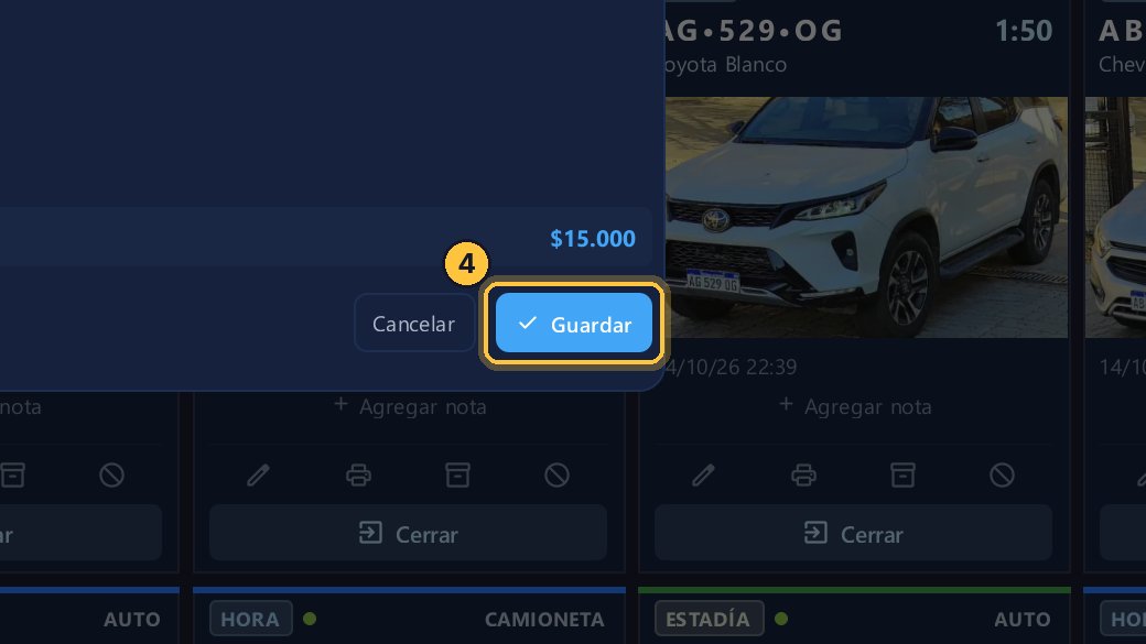 Y guarda: el lavado queda en el ticket.