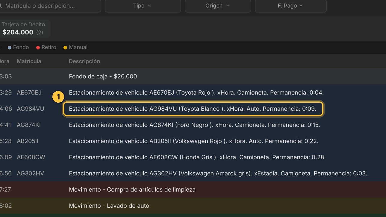 Por ejemplo, este cliente pagó con tarjeta de débito, pero el cobro quedó en efectivo. Haz clic en él.