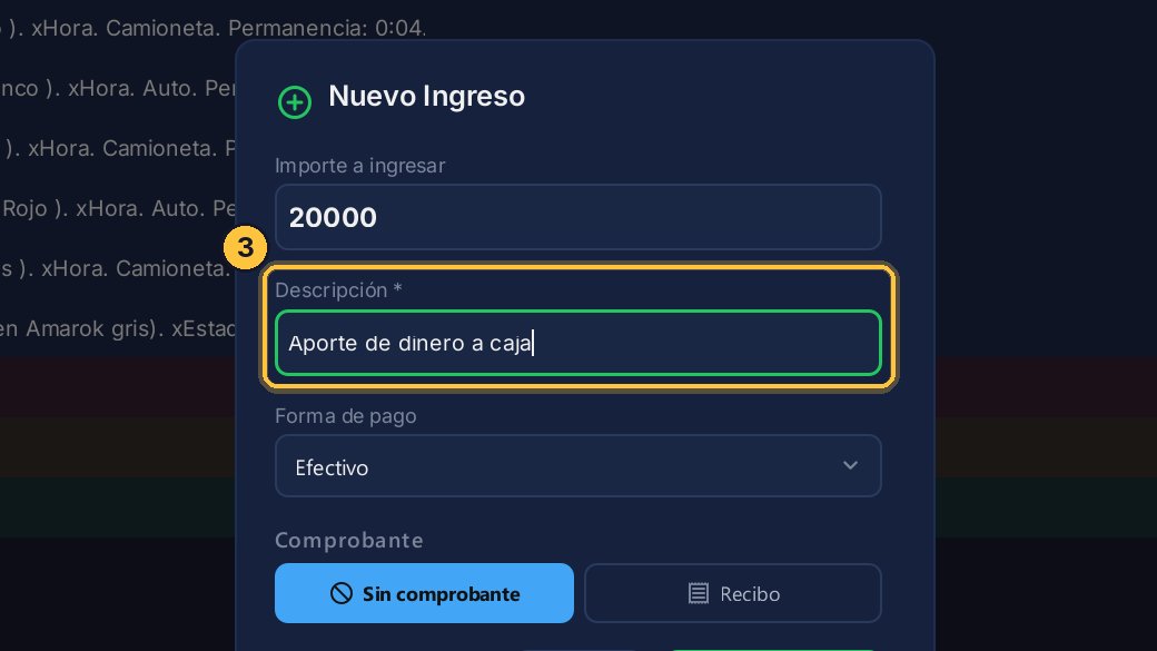 Y una descripción: es obligatoria, es lo que después se lee en la caja.
