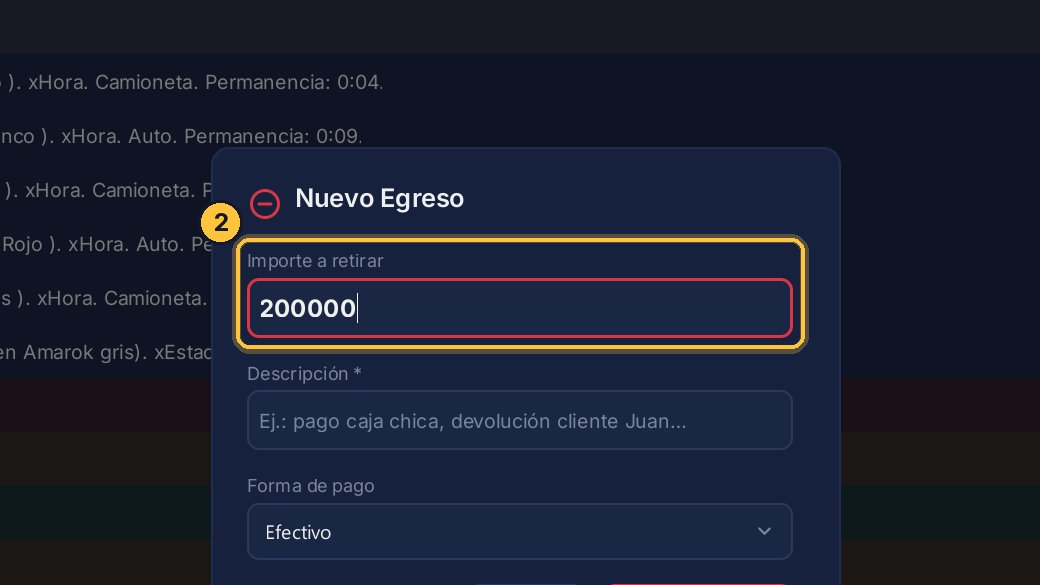 Escribe cuánto dinero sale.