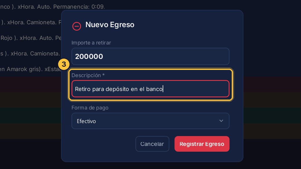 Y para qué. Así el retiro queda explicado, y cualquiera que mire la caja sabe adónde fue el dinero.