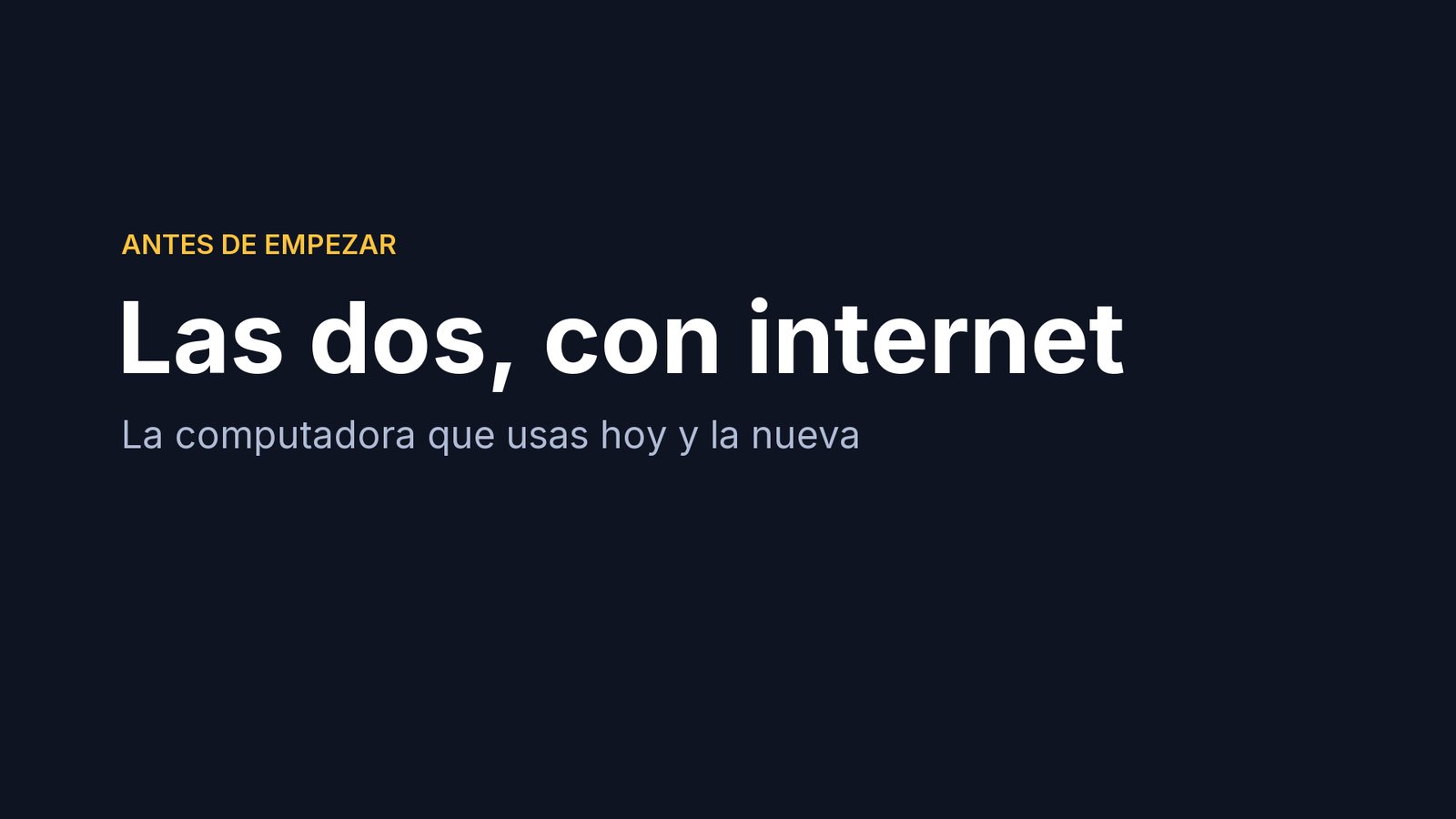 Antes de empezar, las dos computadoras tienen que estar conectadas a internet.