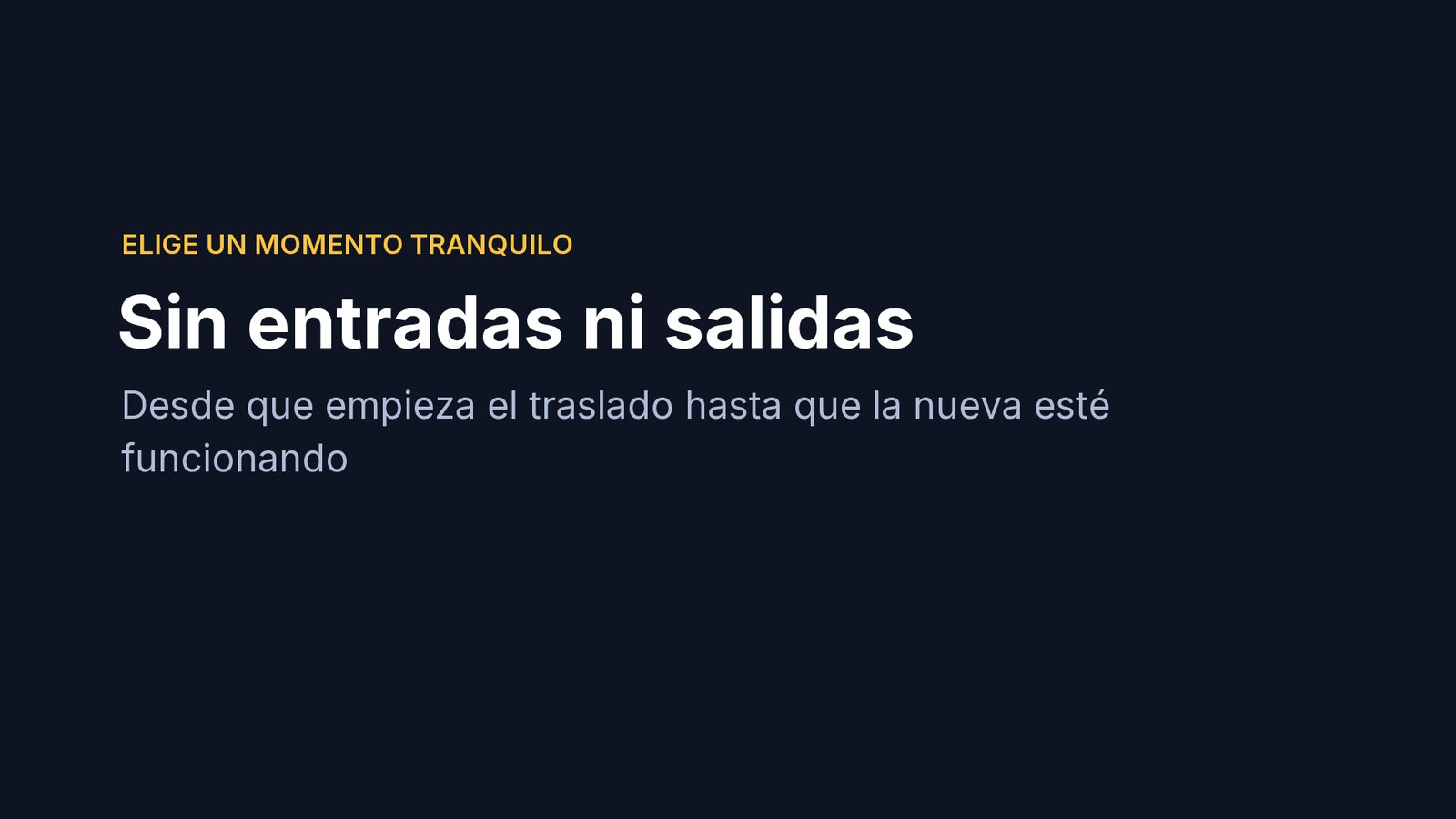Y elige un momento tranquilo: desde que empieza el traslado hasta que la computadora nueva esté funcionando, no registres entradas ni salidas. Lo que se cargue en ese rato no se transfiere.