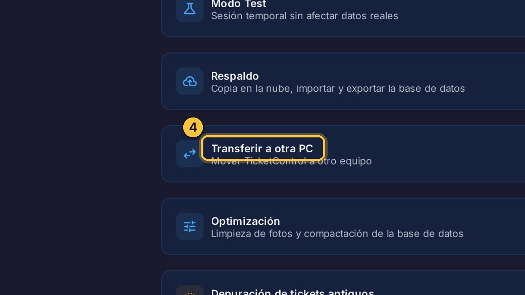 Busca la tarjeta Transferir a otra PC, y ábrela.