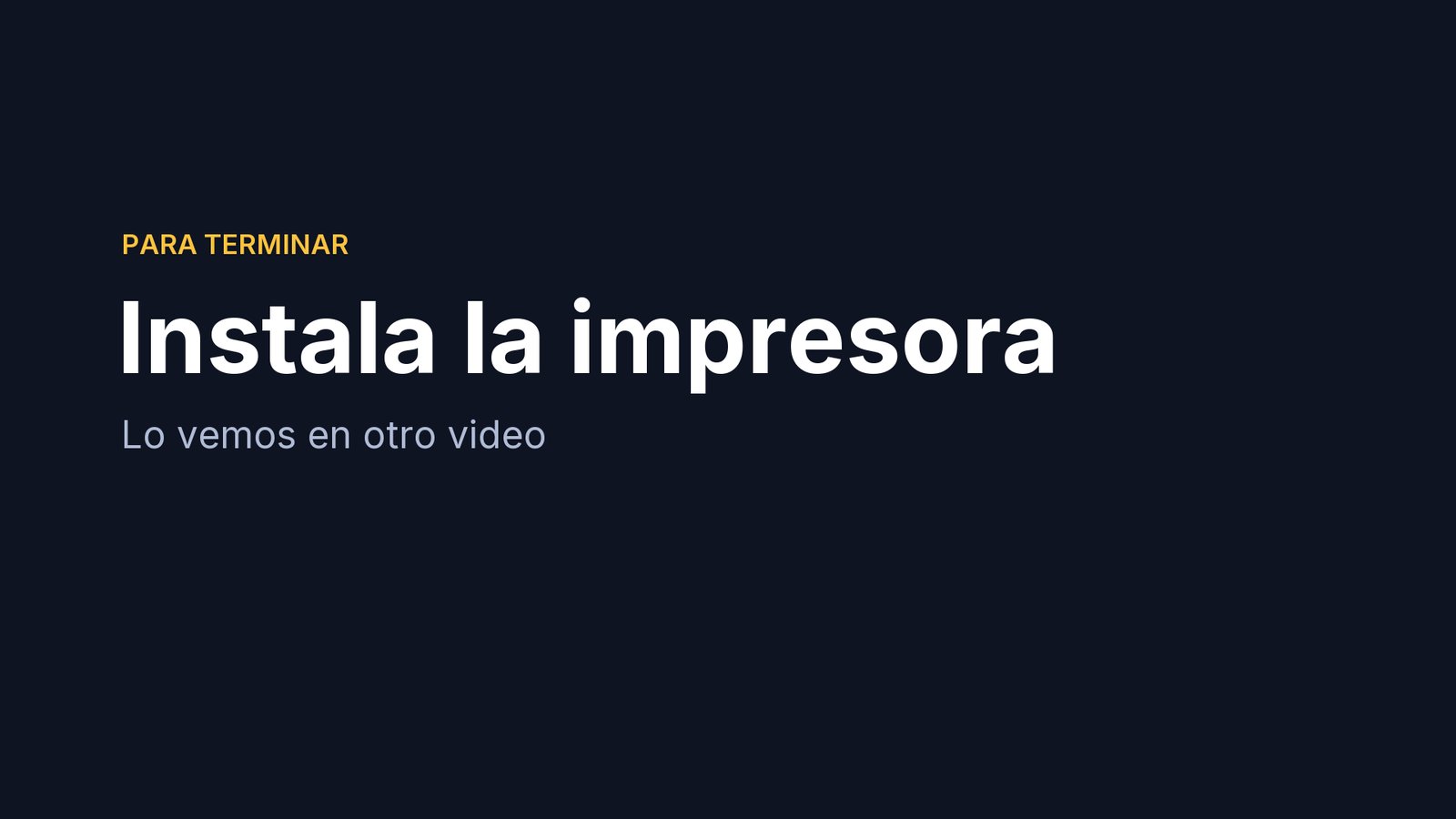 En la computadora nueva queda instalar la impresora. Lo vemos en otro video.