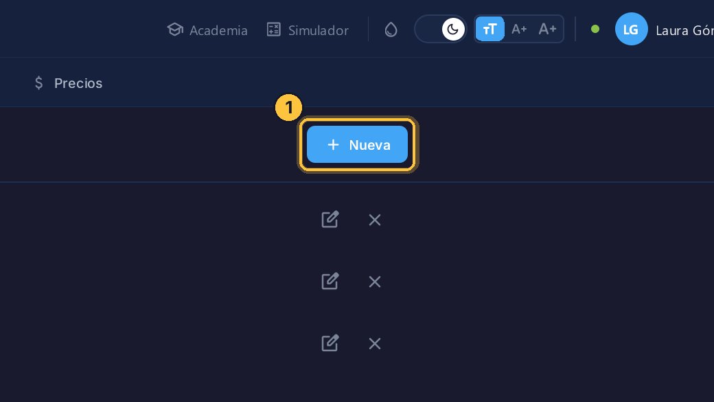 Haz clic en Nueva.