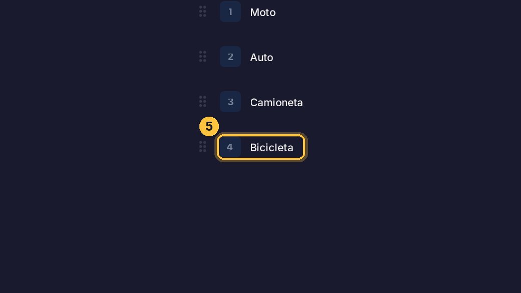 Ya está en la lista, en el cuarto lugar: su tecla es el cuatro.