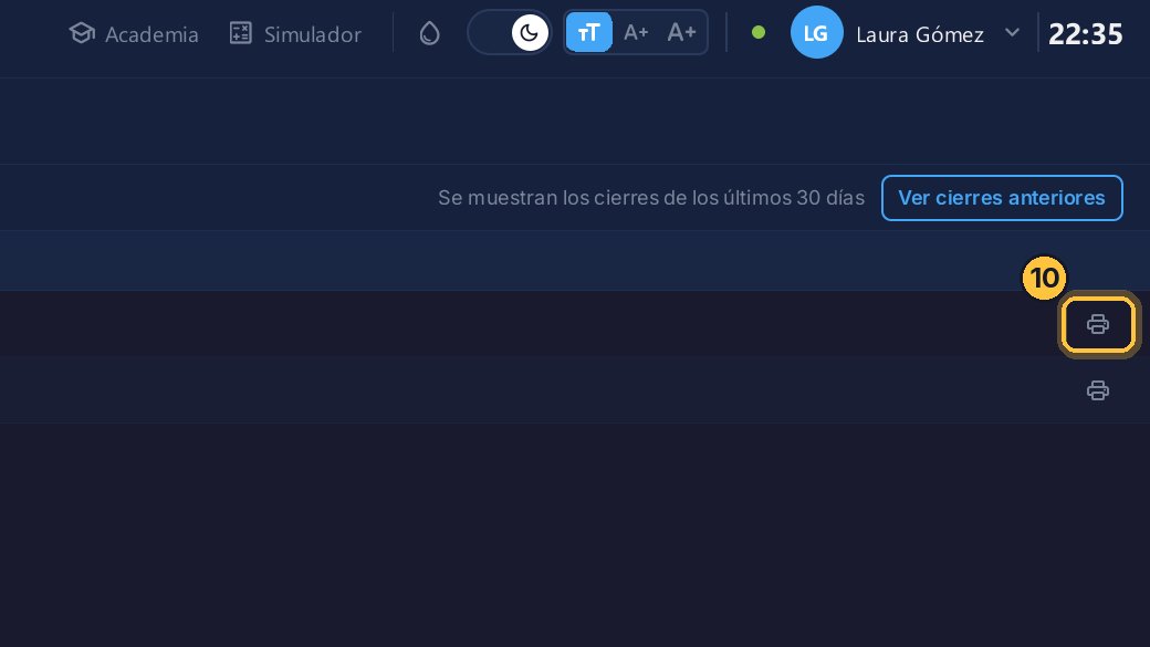 Con la impresora del final de la fila puedes volver a imprimir el resumen cuando lo necesites.