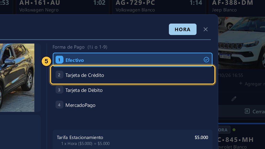 Por ejemplo, con el dos, tarjeta de crédito.