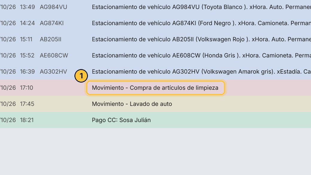 Haz clic en el egreso.
