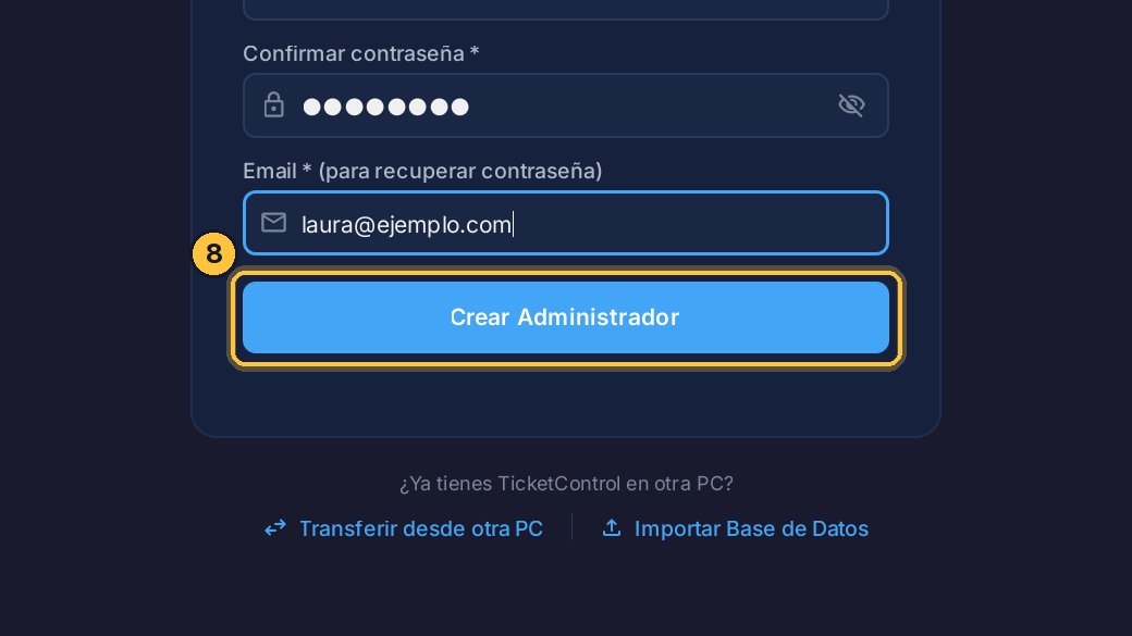 Haz clic en Crear Administrador.