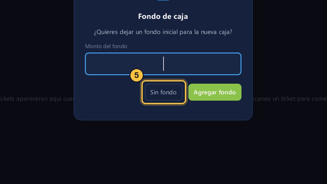 Si empiezas sin dinero en la caja, eliges Sin fondo.