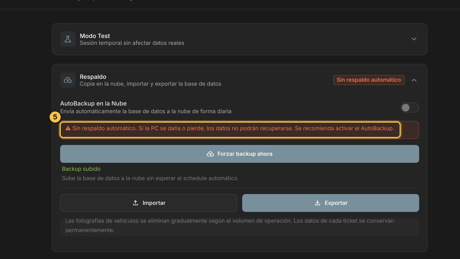 Tus datos quedan sólo en esta computadora: si se rompe o se pierde, no se pueden recuperar.