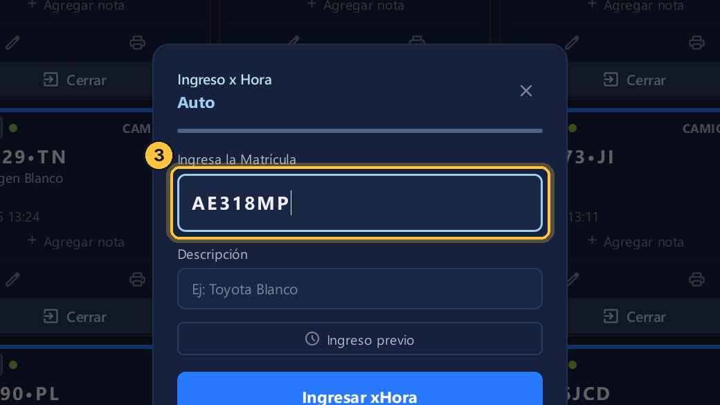 Escribe la matrícula.