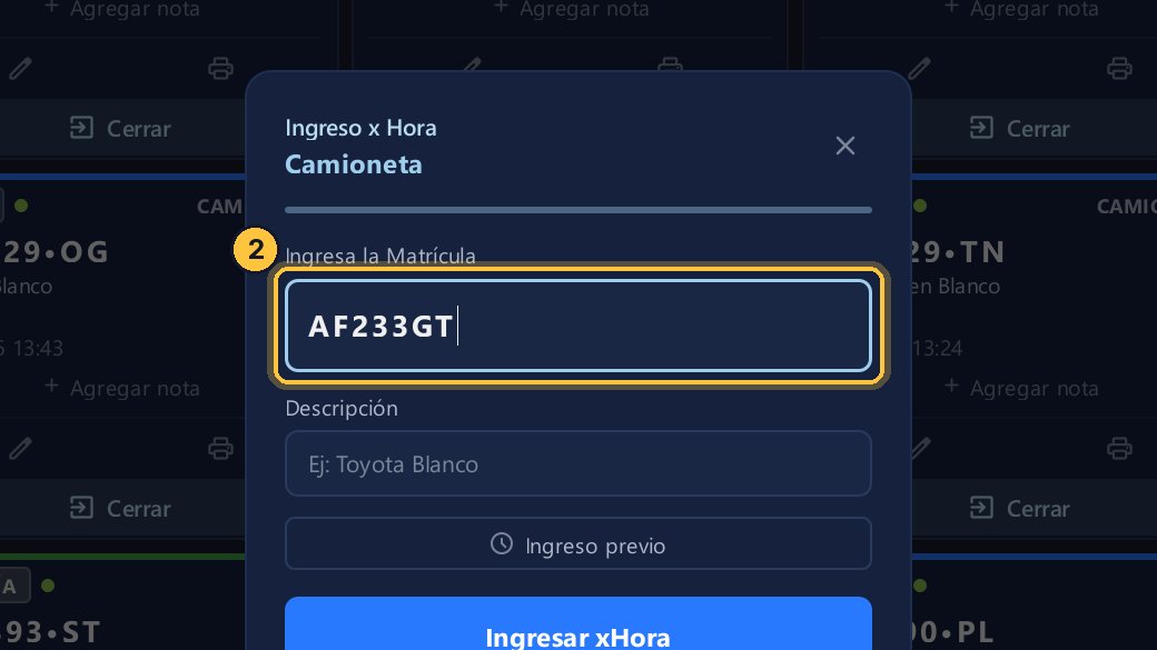 Escribe la matrícula.