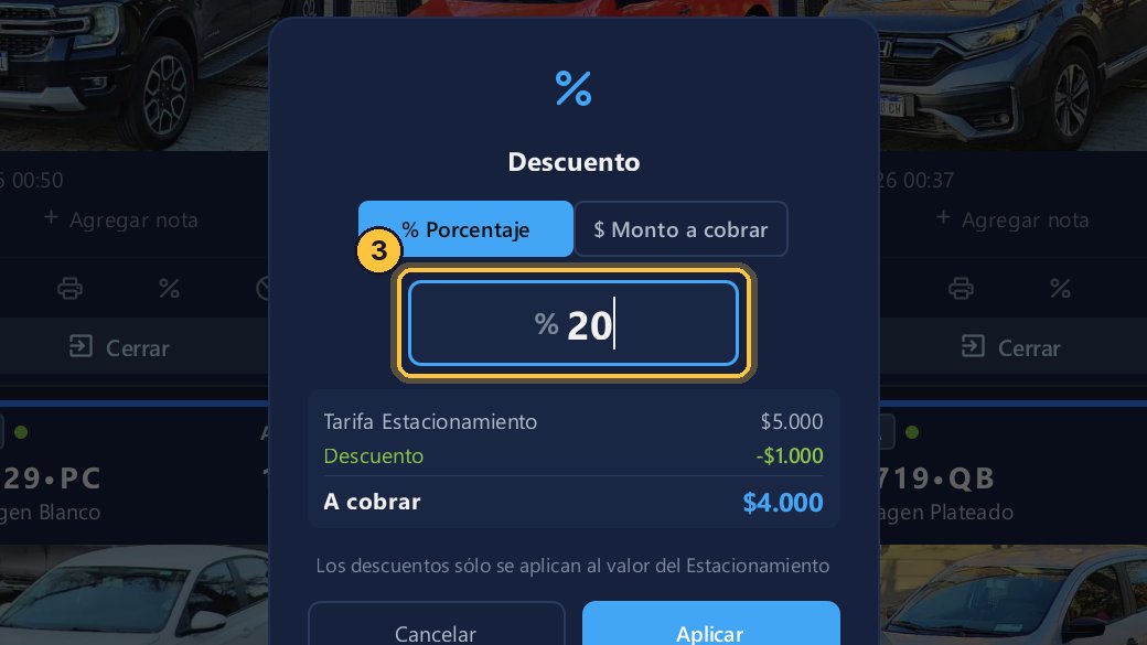 Puedes descontar un porcentaje. Aquí, un veinte por ciento.
