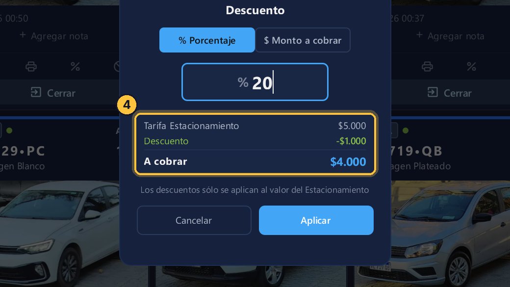 Antes de aplicarlo ves cuánto se descuenta, y cuánto se cobra.