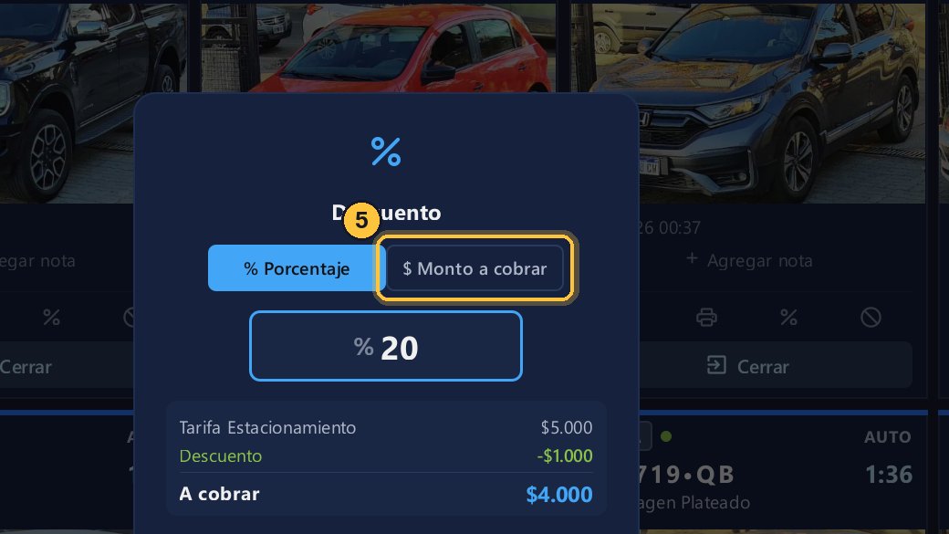 O, con Monto a cobrar, escribes directamente cuánto paga el cliente.