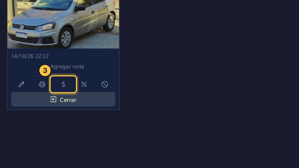 En su tarjeta está el botón de pago a cuenta. Ábrelo.