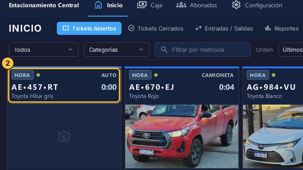 Este ticket se cargó mal: es una camioneta, y figura como auto.