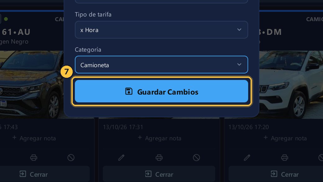 También puedes cambiar la descripción, o el tipo de tarifa. Guarda los cambios.