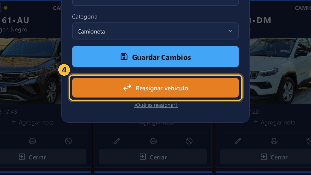 En ese caso debes reasignarlo, para indicarle al sistema qué vehículo es realmente. Lo vemos en el video sobre Reasignación.