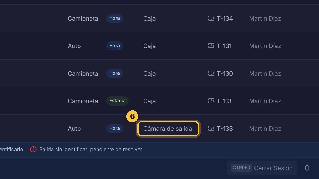 En Origen, quién la registró: en este caso, la cámara de salida.
