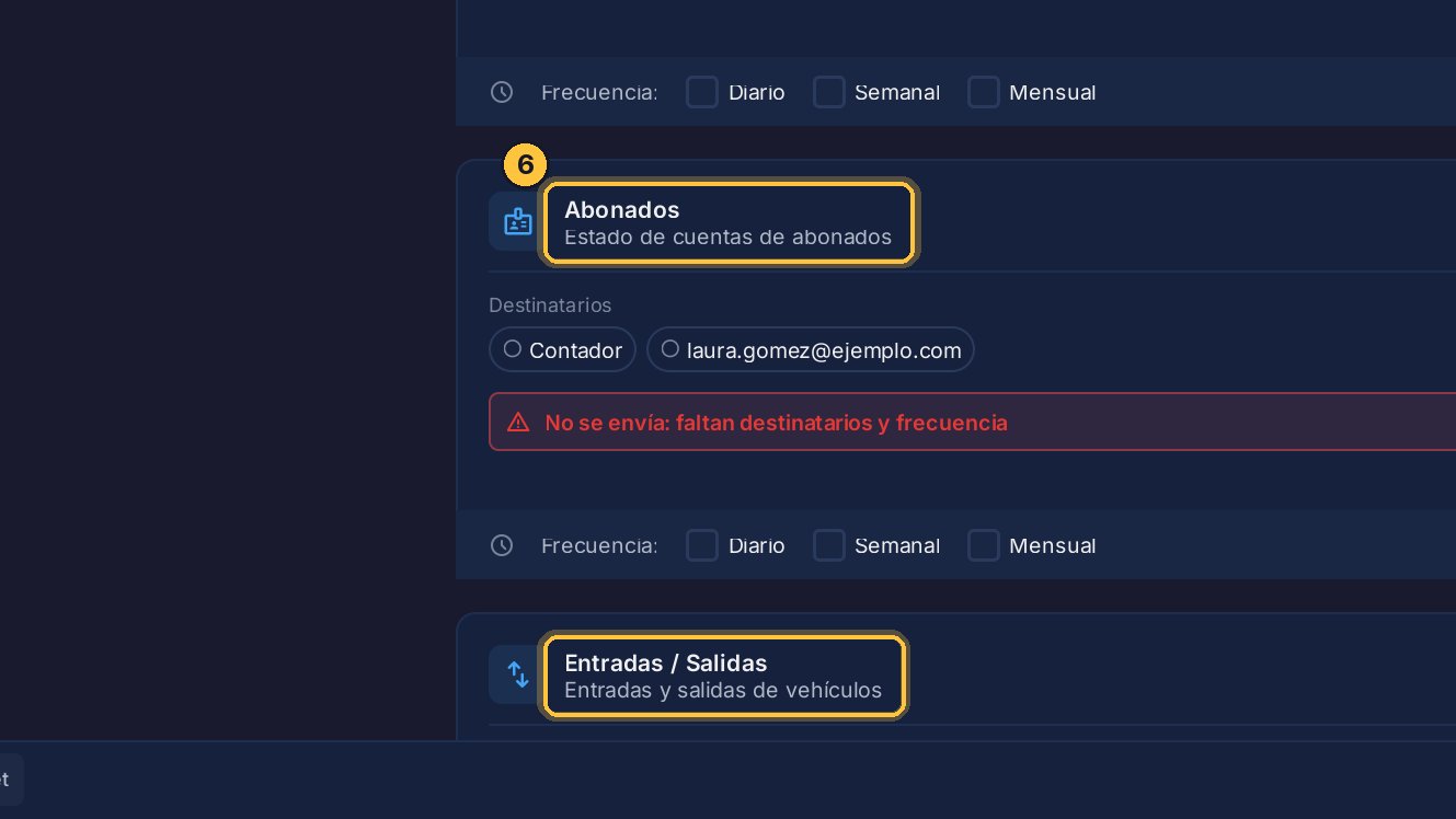 …los abonados, y las entradas y salidas.