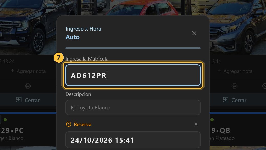 Escribe la matrícula.